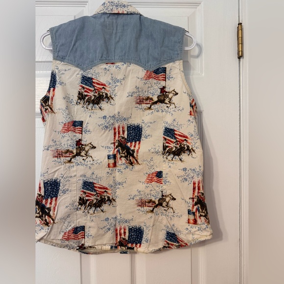 Legacy Falls For Her Western Rodeo Cowgirl Sleeveless Top Size large - Picture 7 of 13